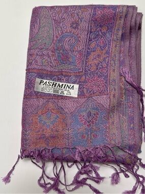 New | Limited Edition: Ube Purple Pastel Multicolor Pashmina Shawl